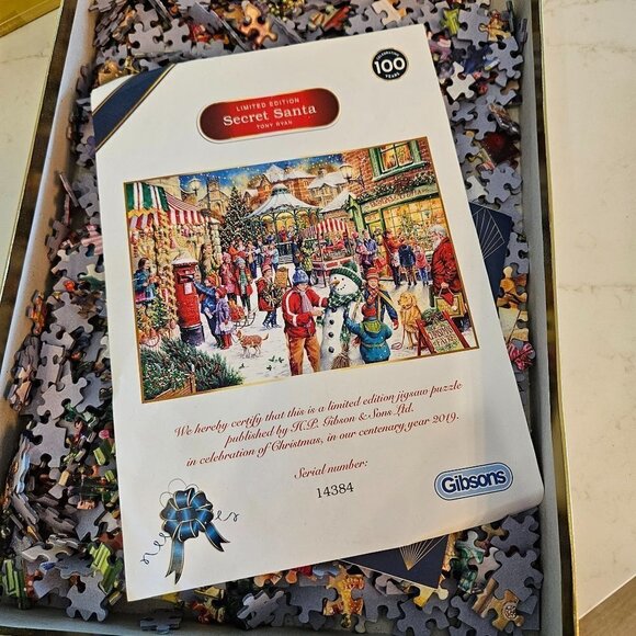 Gibsons Secret Santa Christmas 2019 Limited Edition Tony Ryan Jigsaw Puzzle, 1K - Picture 5 of 15